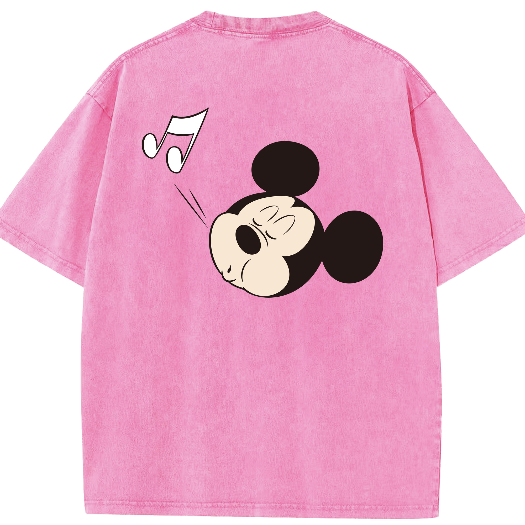 （画像用） ミッキーマウス Mickey Mouse 綿100% ヴィンテージ風 半袖Tシャツ（背面プリント）